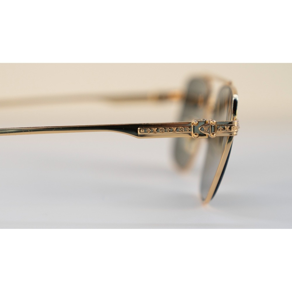 LOUIS VUITTON Z1267E Sunglasses Gold LV Ash Sunglasses - Picture 6 of 12